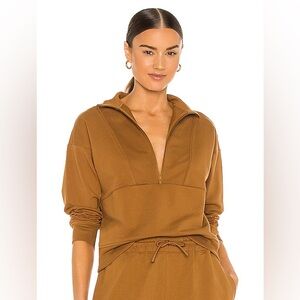 RicherPoorer Terry Half-Zip Pullover in Woodgrain